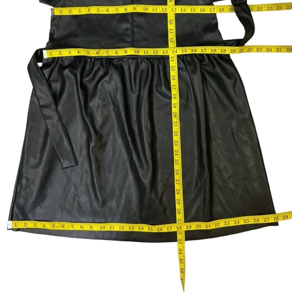 Faux Leather Girls Dress Special Occasion Black Size 14/16 X Large - Picture 11 of 16